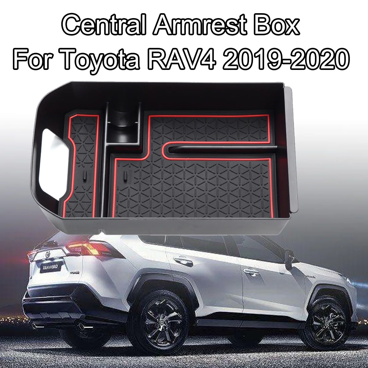 

Автомобильный центральный подлокотник, контейнер для хранения, органайзер центральной консоли для Toyota RAV4 2019 2020 RAV 4, аксессуары для интерьера автомобиля