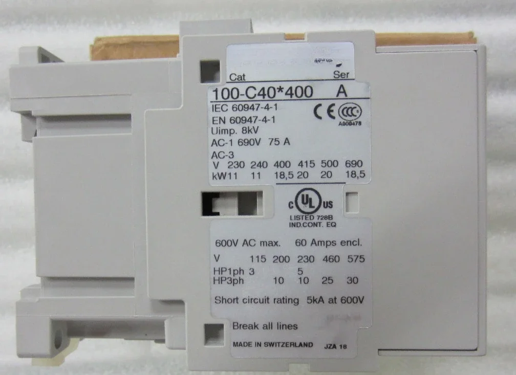 100-C23KF400 Оригинальный 100-C23 * 400 Новый контактор Allen-Bradley