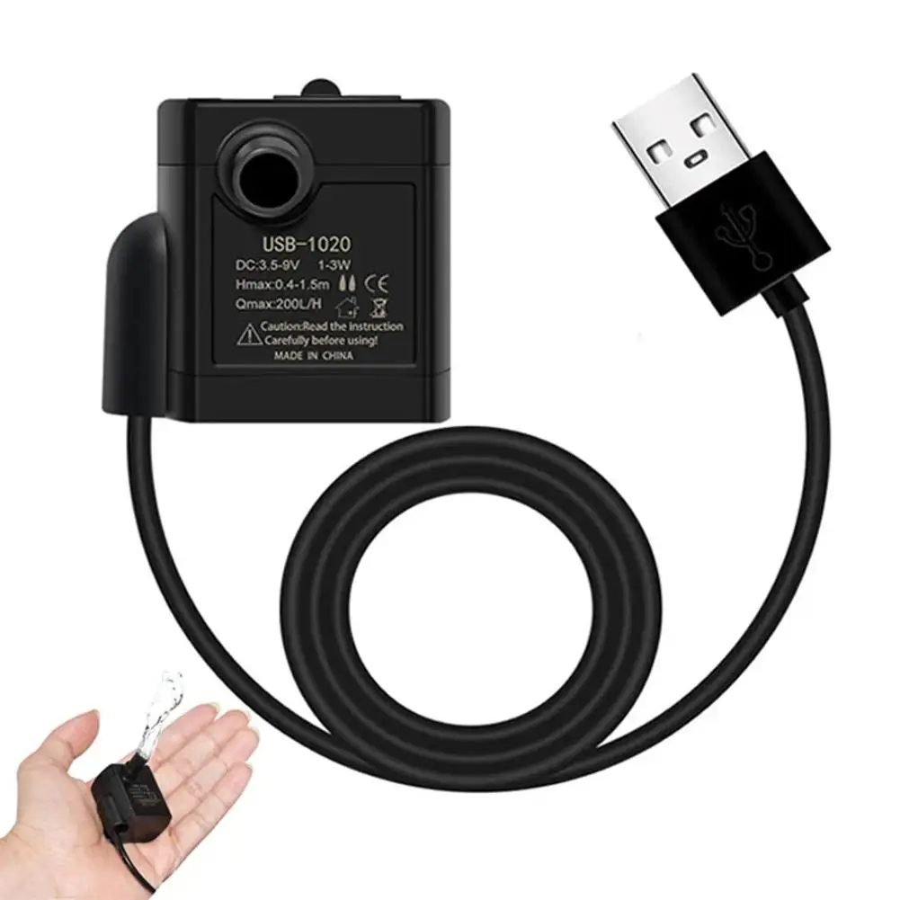 

[ Ready stock ] 5v Dc Usb Pet Water Dispenser Mini Pump Low Noise Brushless Motor Pump Aquarium Accessories