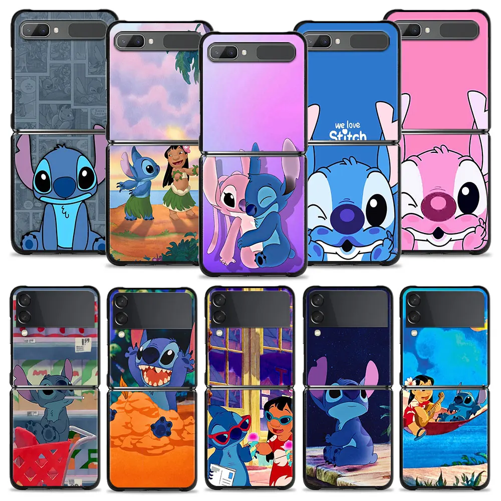 

Kawaii Stitch Case for Samsung Galaxy Z Flip3 zflip3 zflip Flip 5G Cover Hard PC Bumper Smartphone Coque Mobilephone Funda