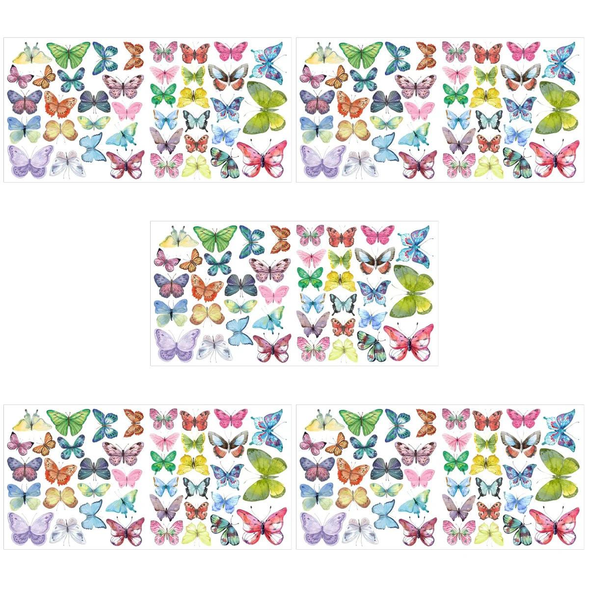 

5pcs Indoor Butterflies Decal Wall Decorative Sticker Butterflies Sticker Ornament