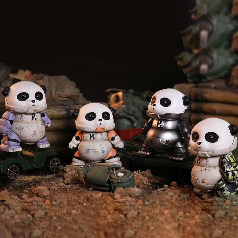 

Mechanical Panda Trendy Play Animal Model Desktop ornament Collection Display Creative Fun Toys Kid Gifts in Stock