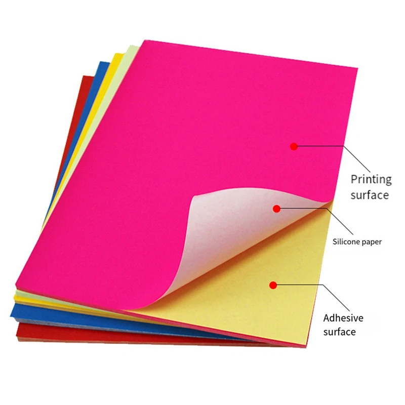 A4 Sticker Paper -A4 Labels 8.27X11.69 Inch For Laser/Inkjet Printers Office School