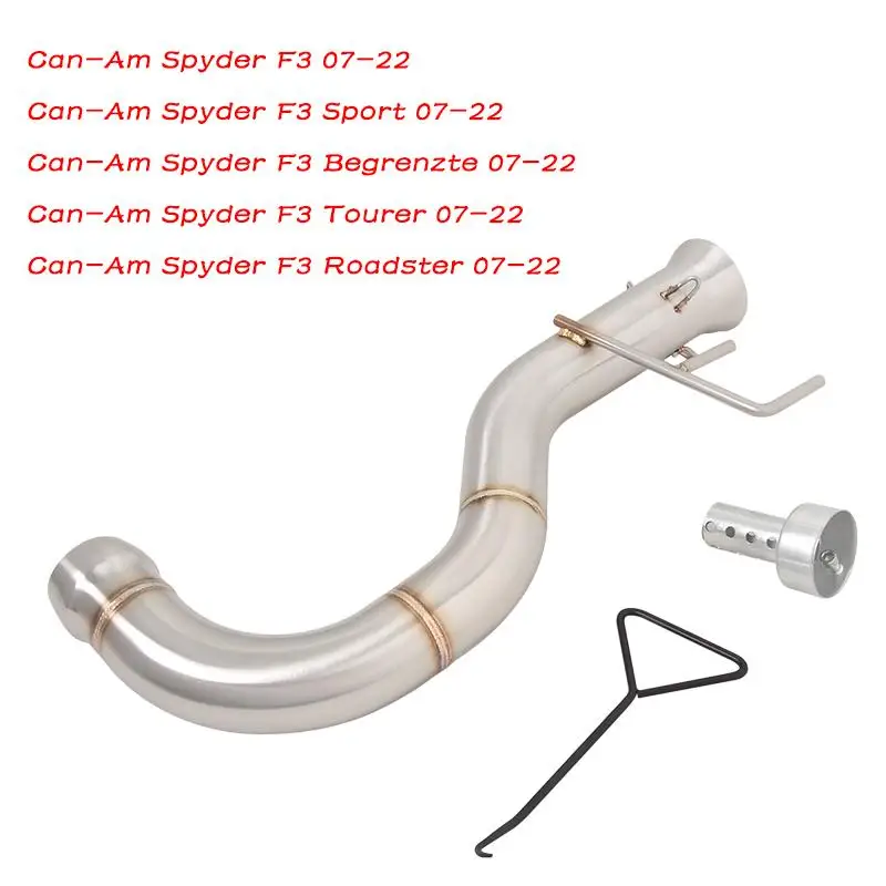 

Replace Catalyst Mid Link Pipe For Can-Am Spyder F3 Sport Tourer Exhaust Muffler Connect Tube Slip On Motorcycle ATV UTV
