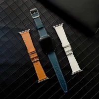 leather strap for apple watch band 45mm 41mm 44mm 42mm samart watch replacement wristband for iwatch series 7 6 5 43 se correa