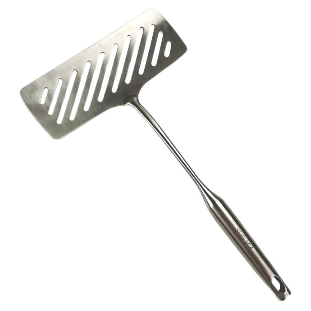 

Stainless Steel Fish Spatula Fried Cooking Frying Turner Steak Kitchen Metal Flat Leakage Home Small