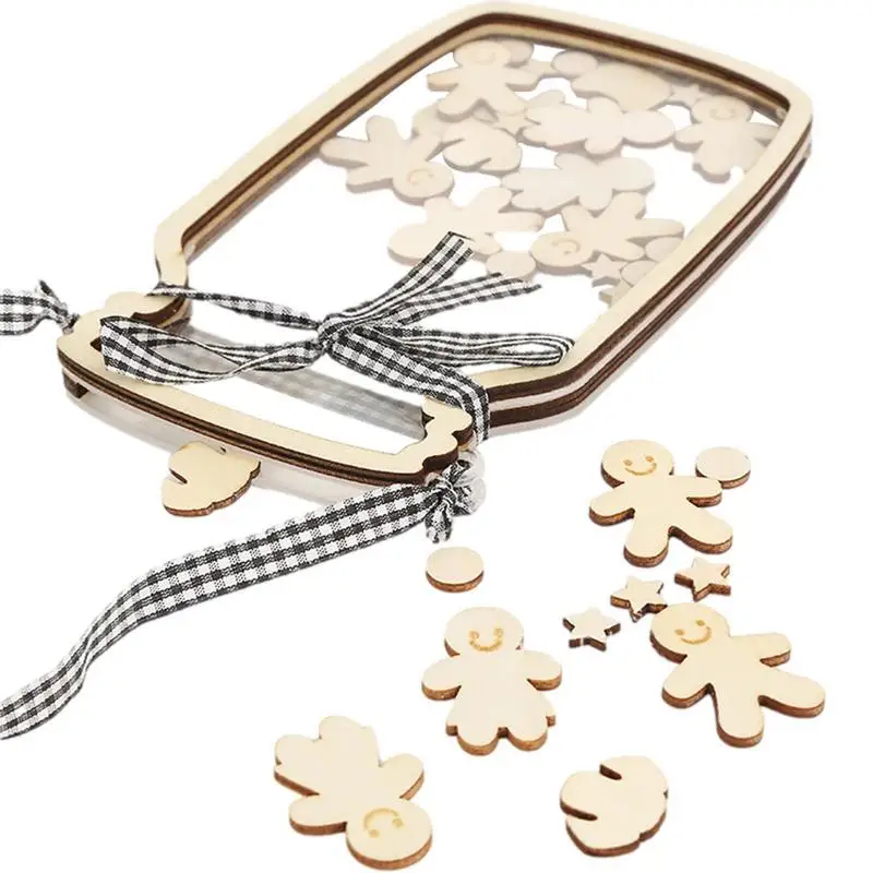 

Каменная банка, Рождественская елка, каменная банка, деревянные вырезы, Подарочные бирки, подвески, деревенские украшения для имбиря