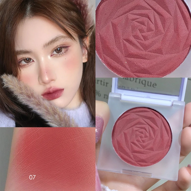 

9Color Blush Palette Natural Matte Face Contour Cheek Rose Blue Brighten Micro-Glitter Rouge Powder Korean Makeup