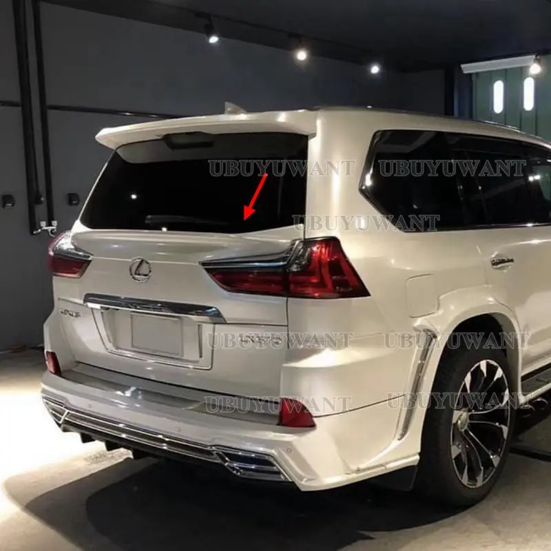 

For Lexus LX570 2016 2017 2018 High Quality ABS Material Gloss Black White Color Car Rear Trunk Wing Accessories Body Kit