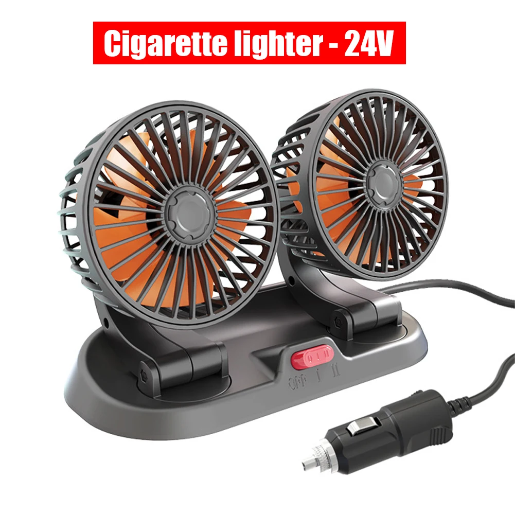 

12V-24V USB Автомобильный вентилятор для приборной панели Вентиляторы циркуляции воздуха ABS Три скорости Вентилятор охлаждения с высоким возду...