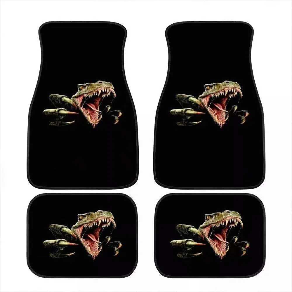 Купи 4-Piece Car Floor Mat Dinosaur Car Mat Carpet Non-Slip Carpet with Rubber Backing, Auto Accessories Decoration for Car SUV за 1,105 рублей в магазине AliExpress