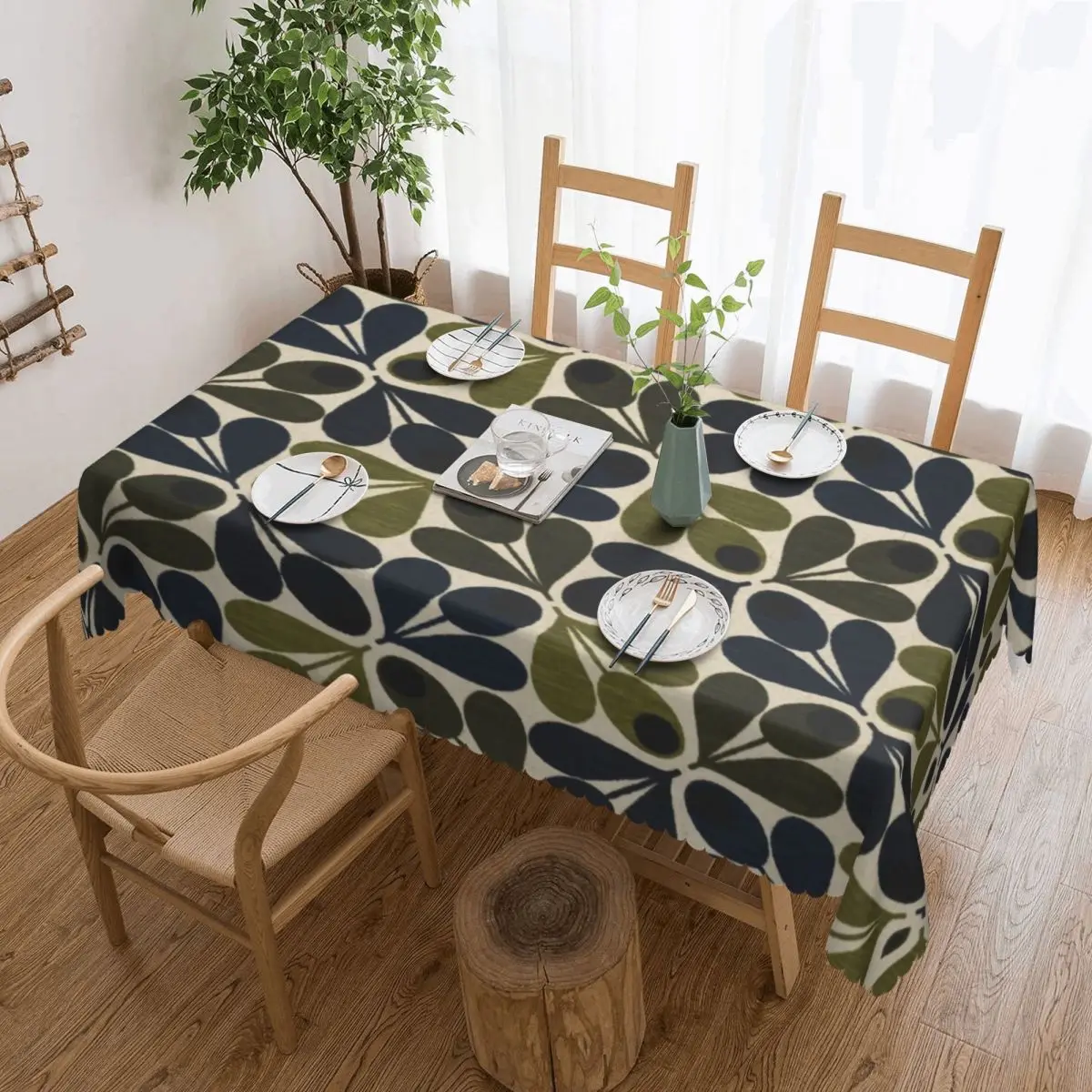 

Rectangular Tablecloth Tablecloth Fit 45"-50" Table Cloth Mid Century Abstract Table Covers