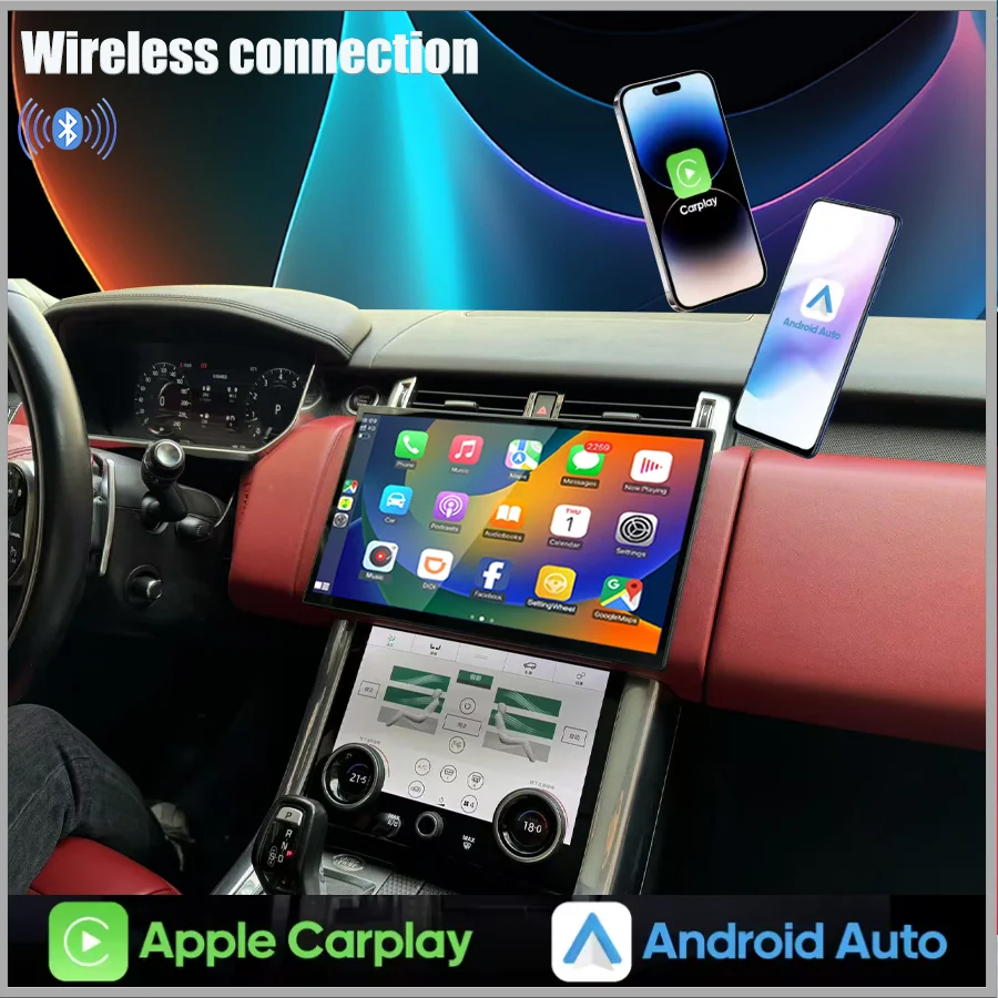Фото 13,3-дюймовый мультимедийный плеер для Land Rover Sport/L494 2014-2017 гг., радио Carplay, панель кондиционера, Android Bosch/Harman №3