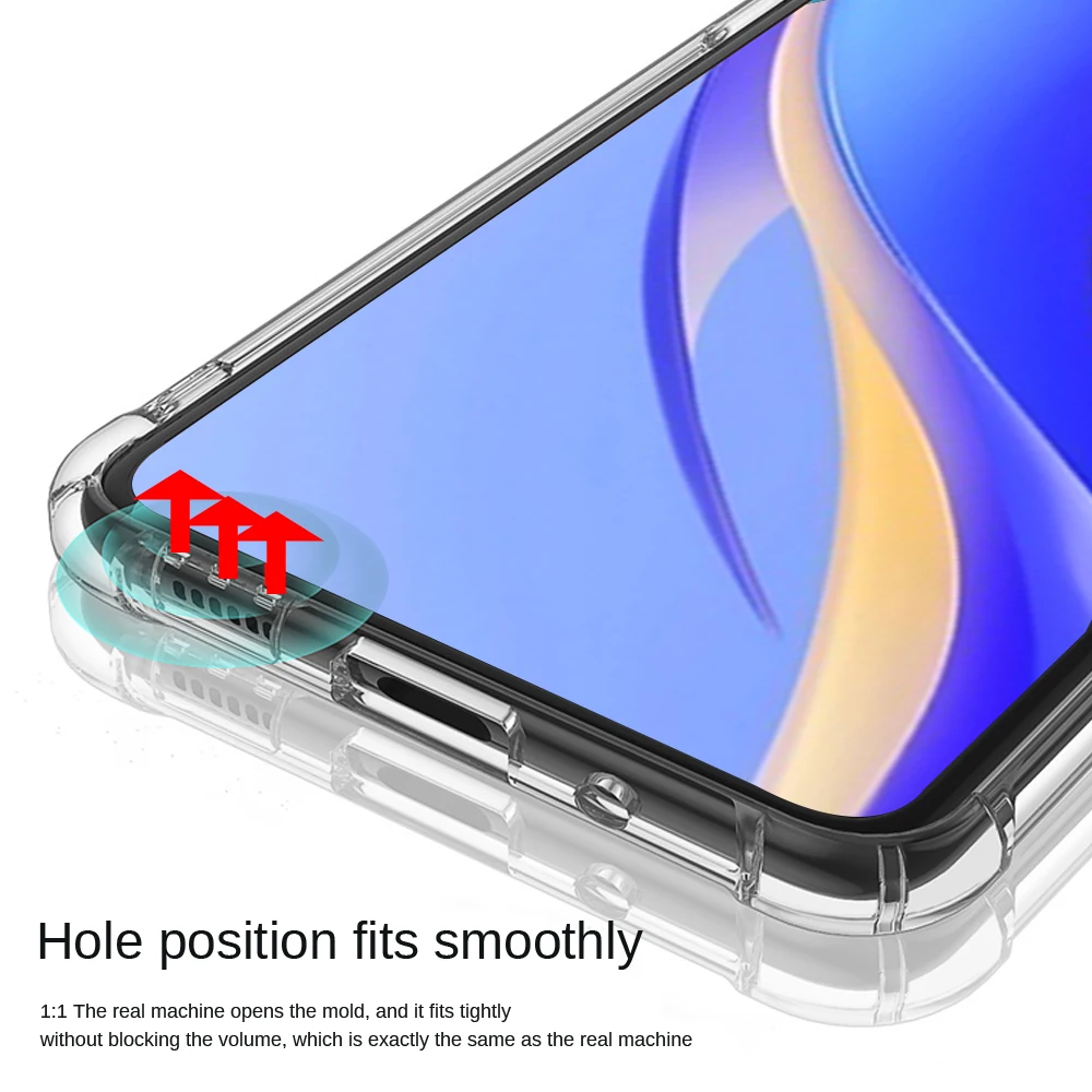 Роскошный прозрачный чехол для Huawei Nova Y90 мягкий силиконовый телефона