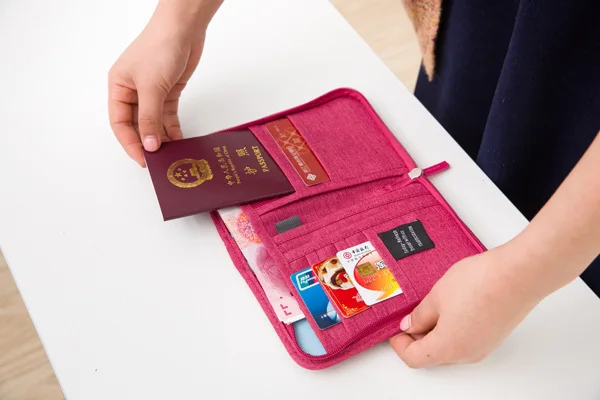 

Woman Multipurpose Women's Wallets Documents Organizer Packages Travel Passport Holders Cover Commercial Bank Cards Badges Wall
