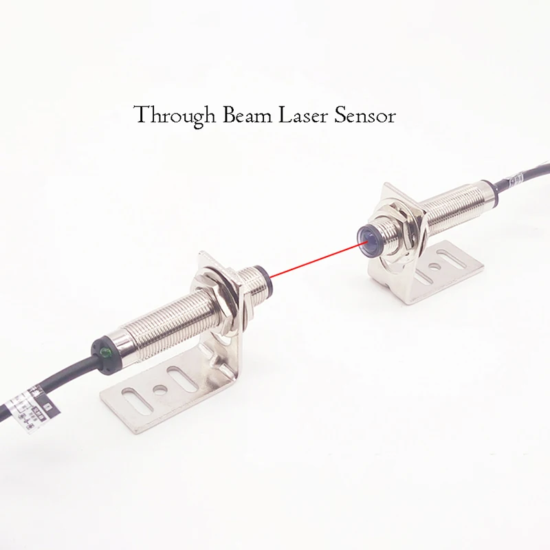 Laser Beam Photoelectric Switch E3F-20L/20C1 Infrared Sensor NPN PNP Switch 20 Meters Laser Sensor DC12V24V