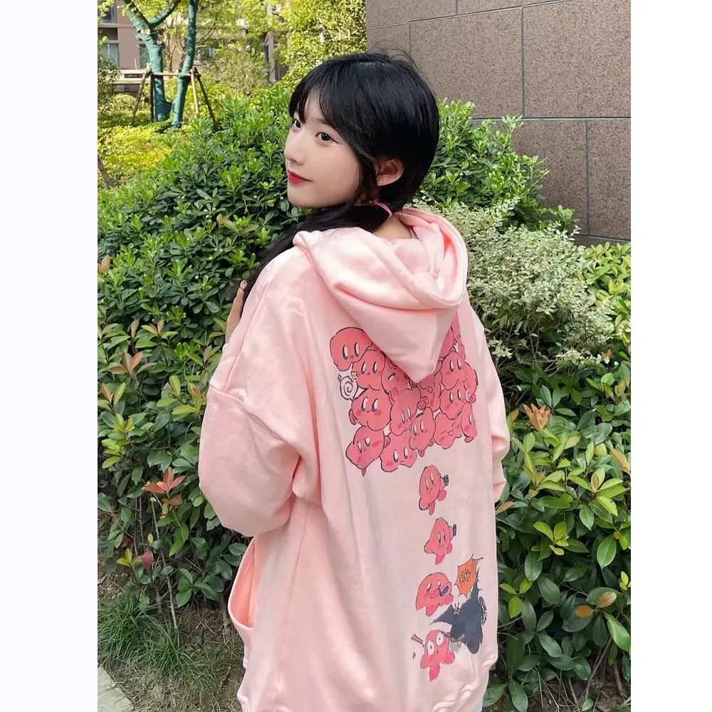 Симпатичная толстовка с мультяшным принтом осенняя кавайная японская зимняя