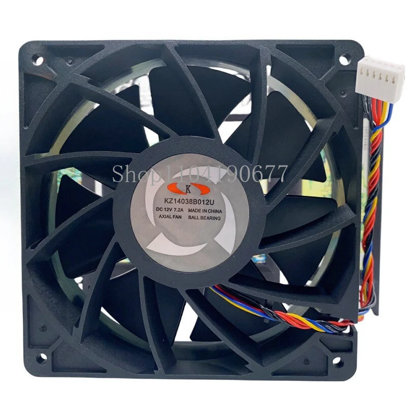 Охлаждающий вентилятор KZ14038B012U 4 провода/6 провода 7 2A DC12V 14038 для майнера M20s M30s