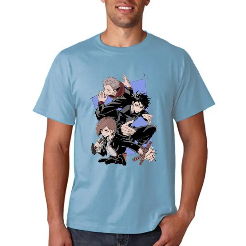 

Новинка 2022, футболка с японским аниме ююютсу кайсен, женские милые летние топы, графические футболки Yuji Itadori, крутая футболка унисекс с мульт...