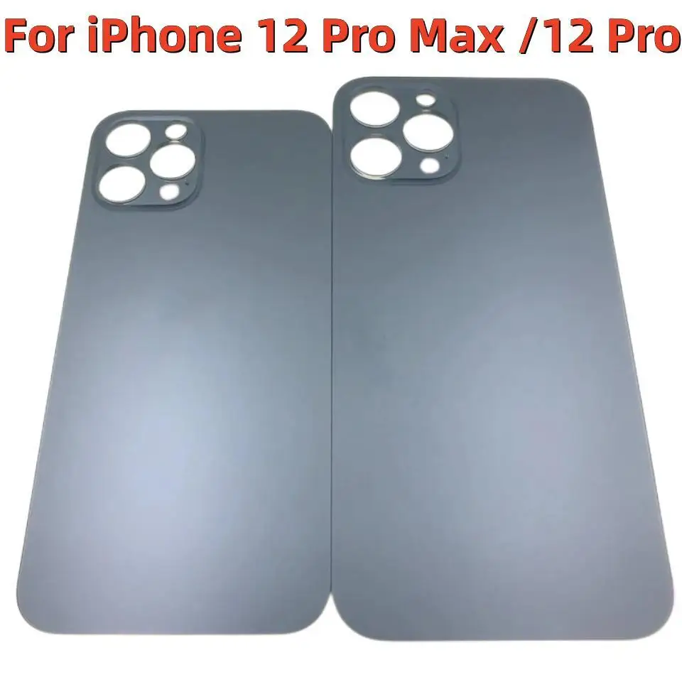 

Big Hole Back battery Glass cover For iPhone 12 Pro Max 12 Pro Back Housing Battery Door Cover Replacement Parts With Logo