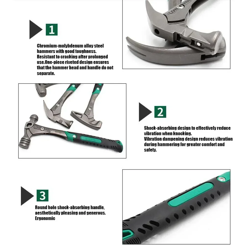 SATA CR-MO высококачественный амортизирующий молоток твердости для электрика