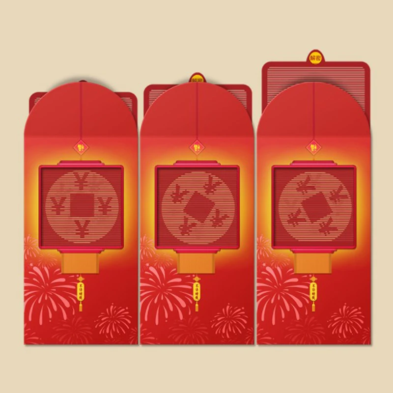 

6 шт., оригинальный красный китайский конверт Hongbao