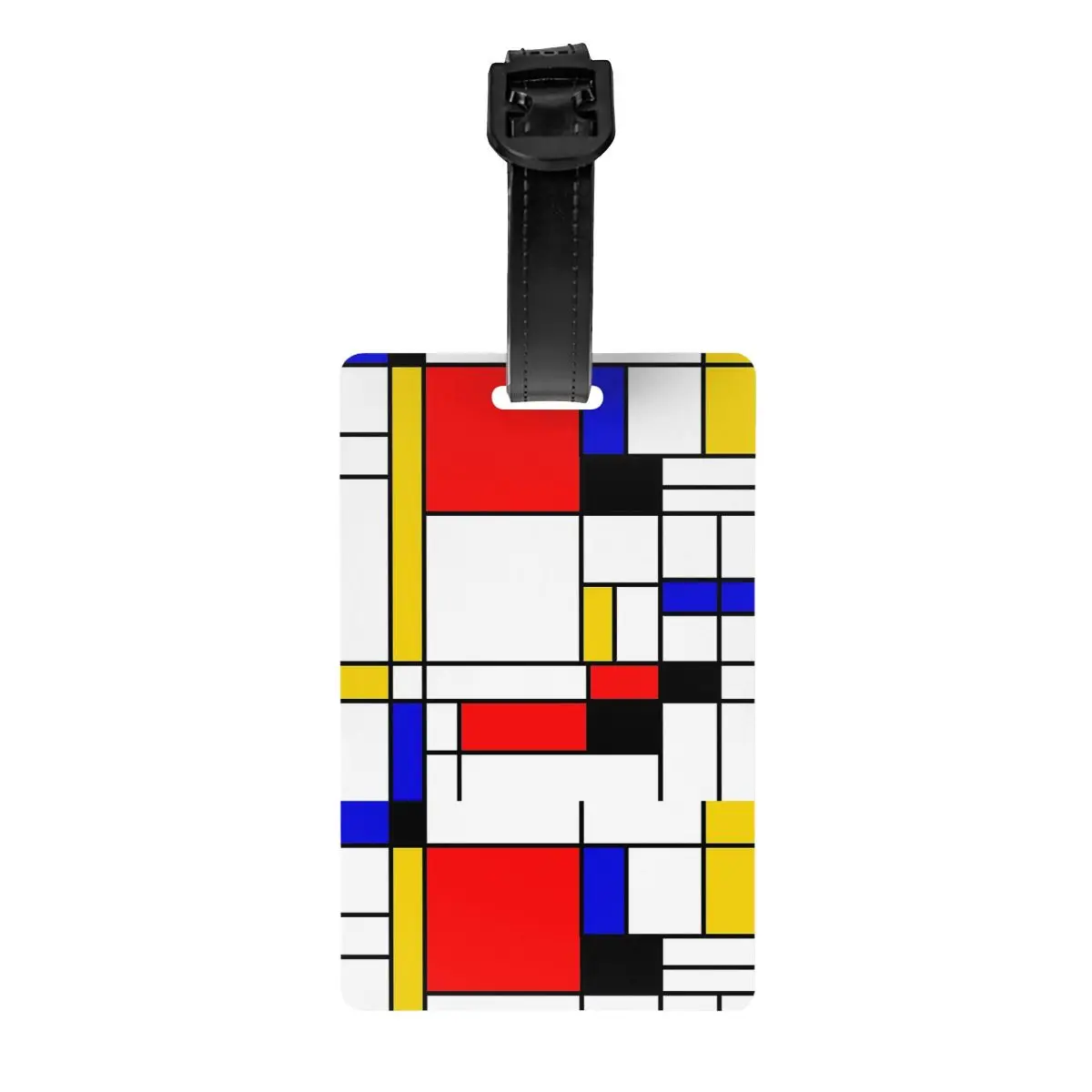 

Bauhaus Mondrian Luggage Tags Suitcase PVC Plastic Travel Accessories Geometric Holder Baggage Boarding Tags Luggage Bag Case ID