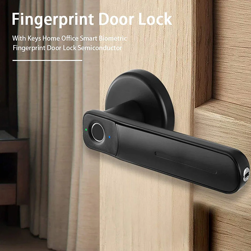 

USB Перезаряжаемый дверной замок с идентификацией по отпечатку пальца, противокражный умный дом, Электрический биометрический БЕСКЛЮЧЕВОЙ ...