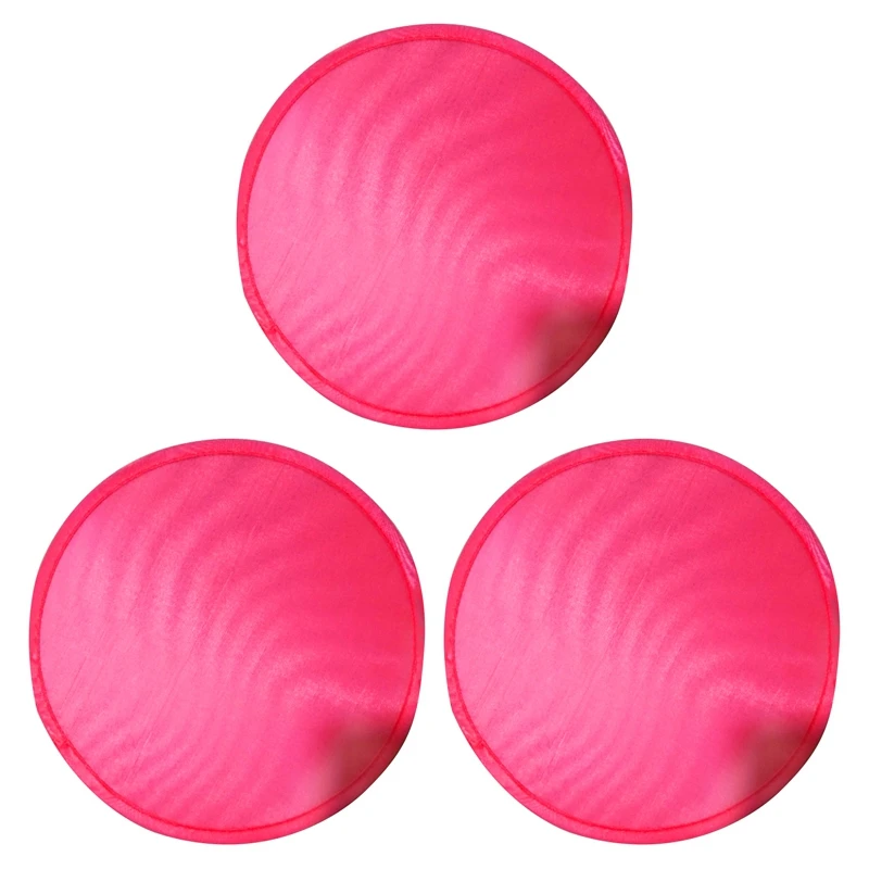 

3X Foldable Round Fan-Red