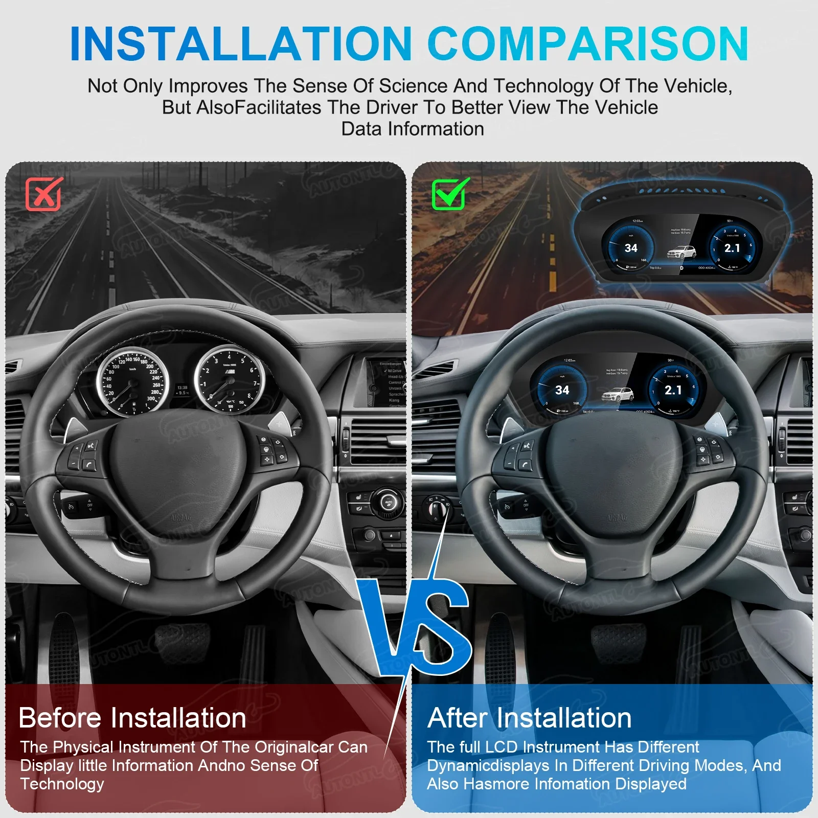 Navihua для BMW X5 E70 2006-2013 новый дизайн автомобильный ЖК-дисплей приборная панель