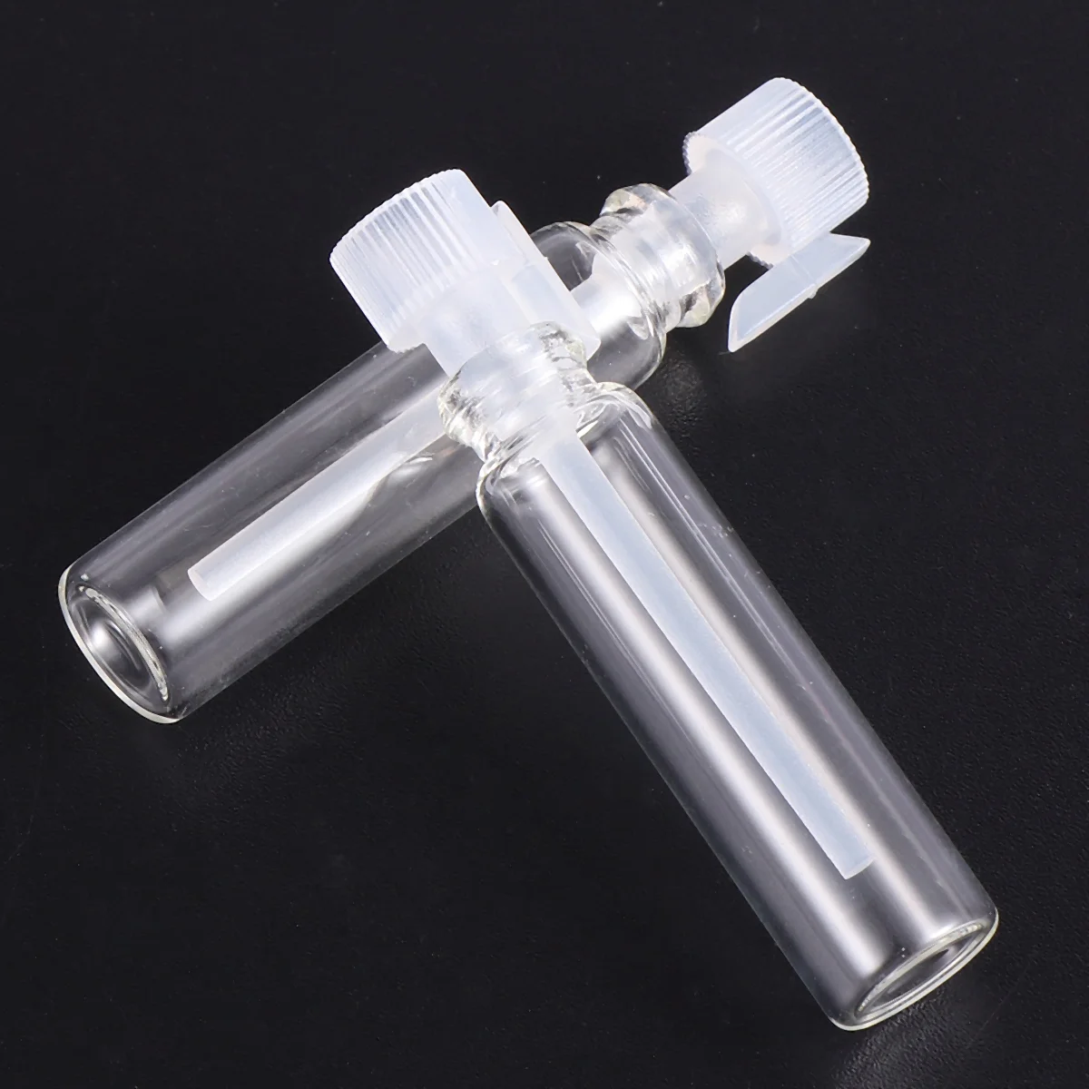 

100 Pcs Mini Perfume Sample Bottles Glass Terrarium Lid Small Perfume Vials Glass Containers Liquids Tester Perfume Bottles