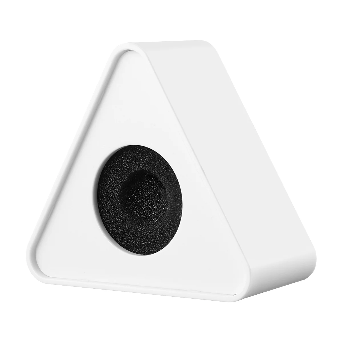 

LEORX Portable ABS Injection Molding Triangular Shaped Interview Mic Microphone Logo Flag Station Logo (White)