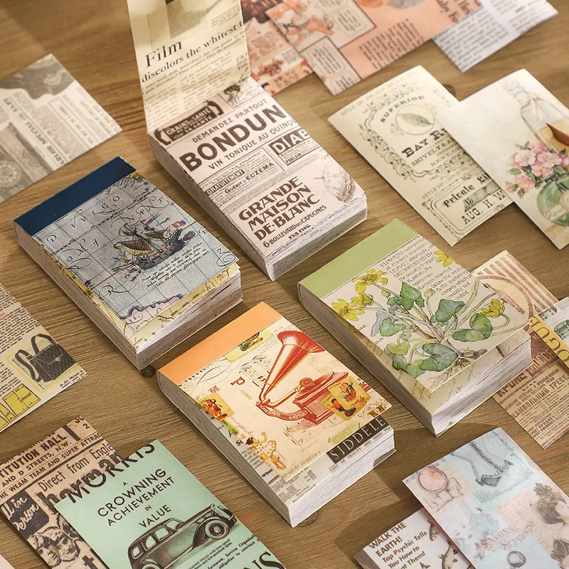 

50 листов/упаковка, декоративные бумажные книжки для скрапбукинга