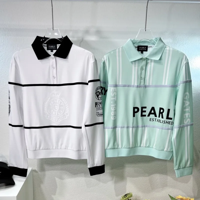 

22 New PG Golf Clothing Ladies Long Sleeve T-Shirt Thin Section Sunscreen Sports POLO Shirt Top