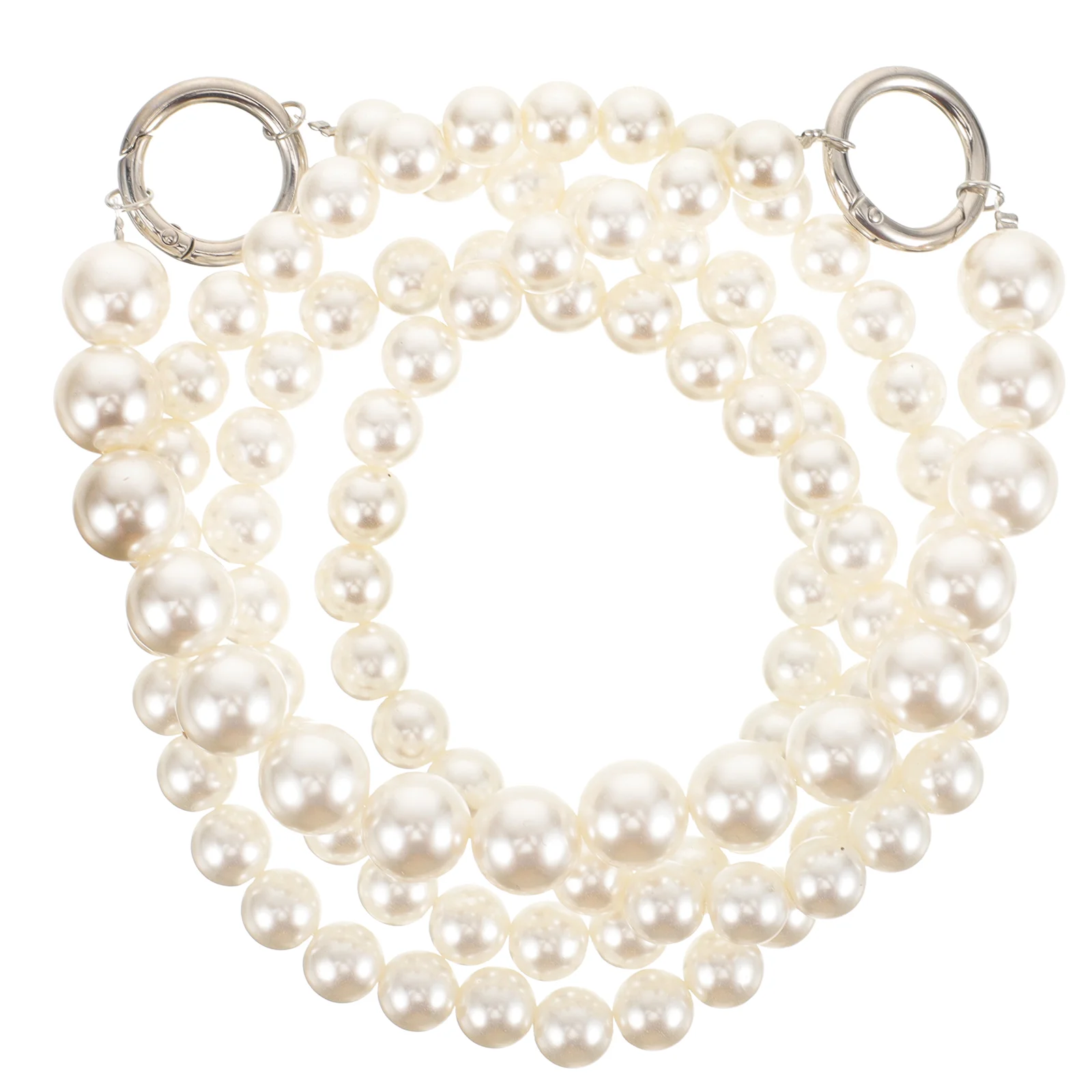

Pearl Wallet Bag Strap Crossbody Purse Straps Handbags Chain Shoulder Messenger Double Layer