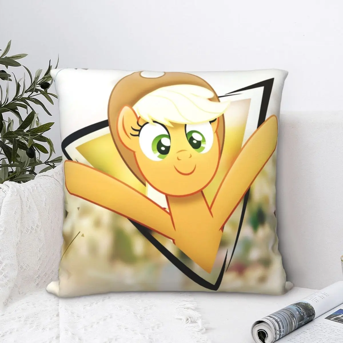 

Декоративная Подушка-чехол с принтом Apple Jack, пони