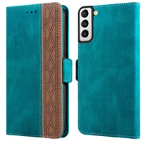 bicolor pu leather wallet case for samsung galaxy s20 fe s21 s22 ultra s9 s10 plus m12 holder flip card slots phone cover coque