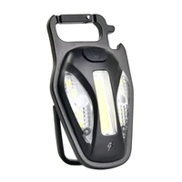 keychain flashlights life waterproof rechargeable multi mode lighting magnetic attraction bottle opener emergency lamp