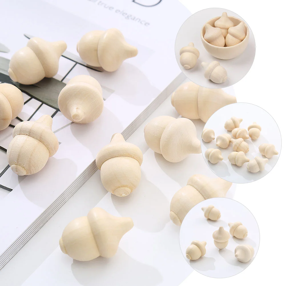 30 шт. дерево желудь мини-поделки DIY материал домашний декор незавершенные