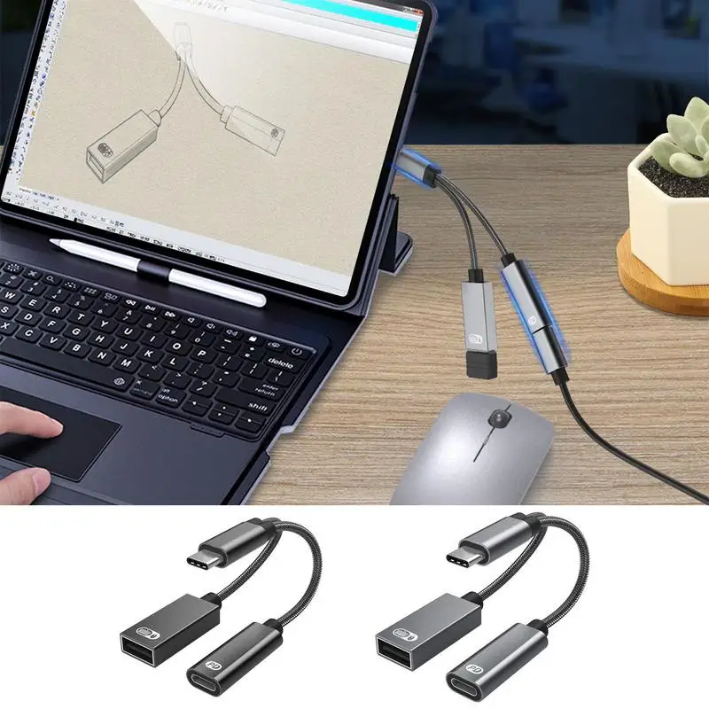 USB Type-C Hub USB C к PD3.0 USB 2,0 адаптер OTG конвертер PD 60 Вт forMacBook Pro/Air/HuaweiP50 S22 мышь клавиатура ПК