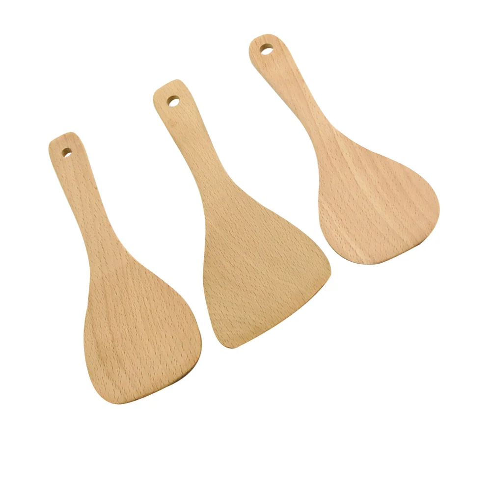 

Wood Spatula Spoon Wooden Cooking Kitchen Turner Bamboo Pan Set Rice Nonstick Kitchenware Utensils Cookware Stencils Corner
