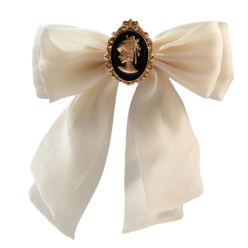 

Ribbon Bow Tie Collar Pin Bowknot Brooch for Girls School Uniforms Accessories
