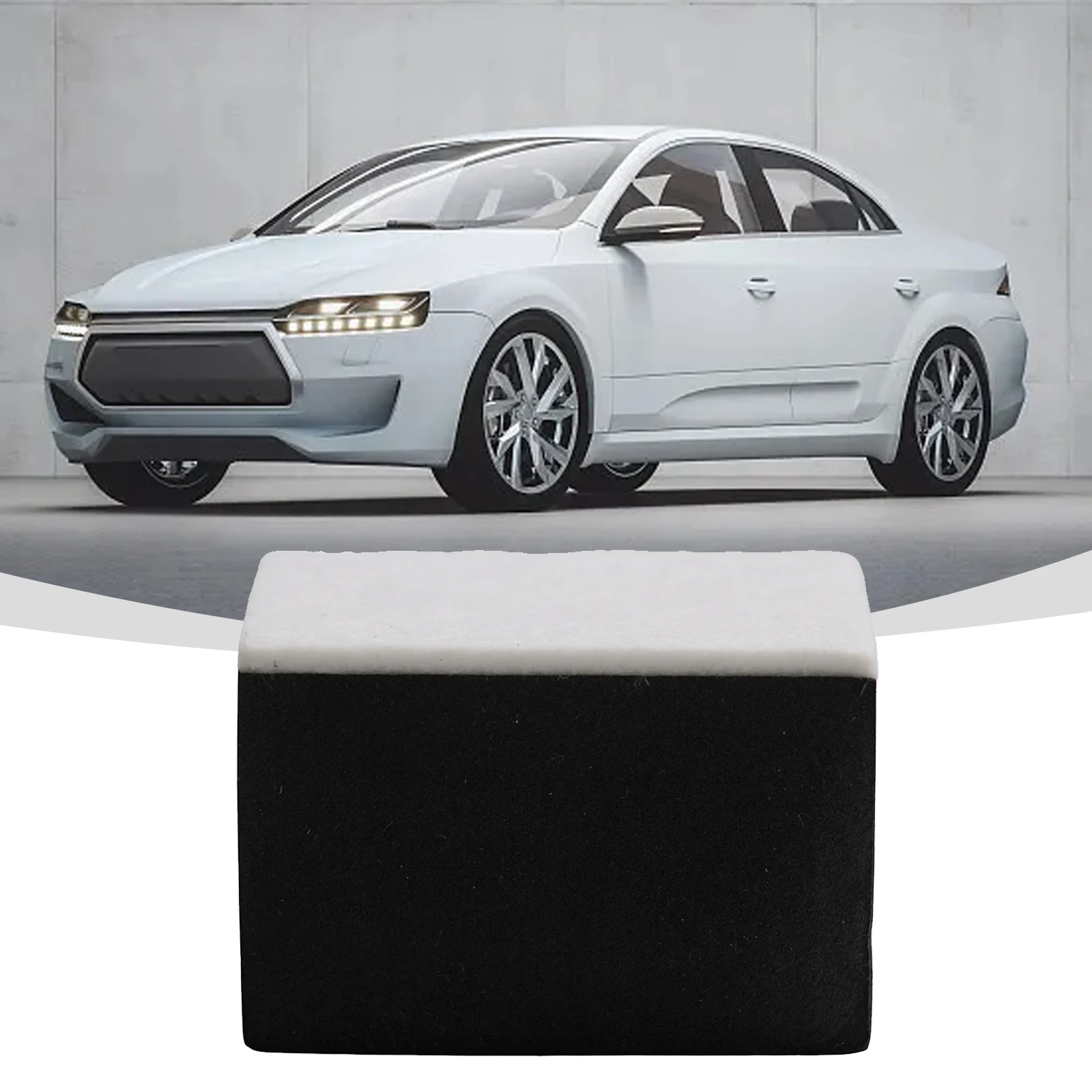 

1 шт., автомобильная губка-аппликатор керамического покрытия с шерстяной фетровой подушечкой для NANO воскового покрытия и полировки автомобильных поверхностей