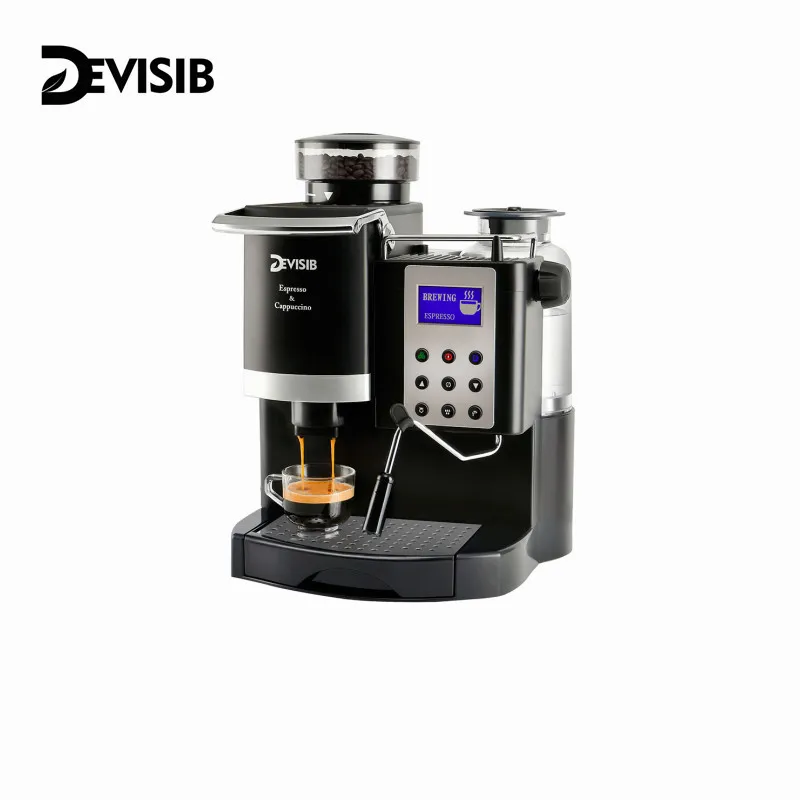 With Grinder For Cappuccino Americano Kitchen Appliances 220