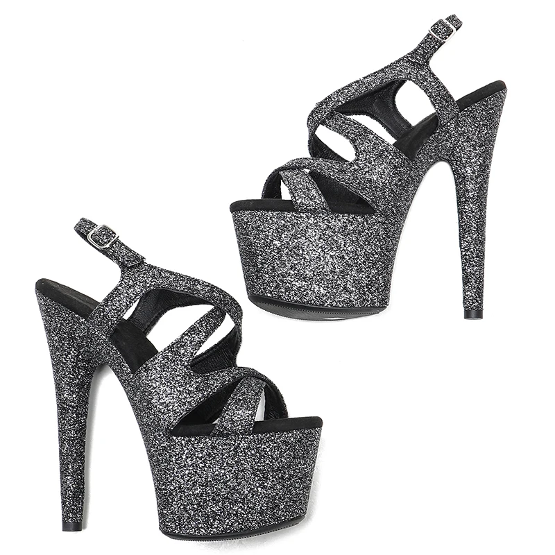 Leecabe 17CM/7Inch Women's Platform Sandals  party High Heels Shoes Pole Dancing Shoes