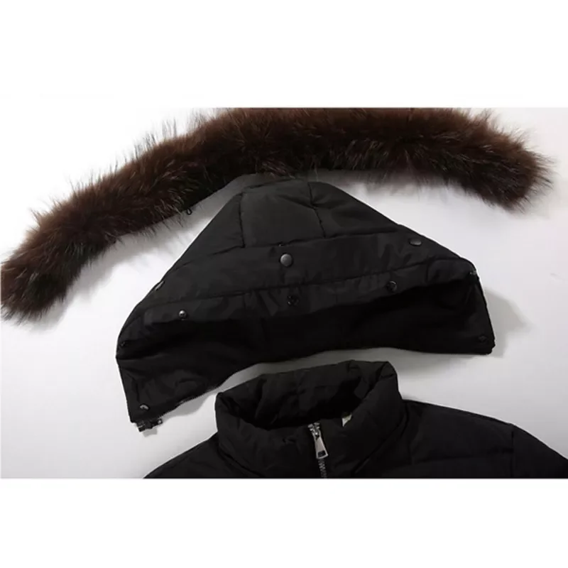 Thick Warm Cotton Long Parkas Male Causal Faxu Fur Collar Windbreaker Hooded 6XL,TA236 Winter Men Jackets Male Fashion