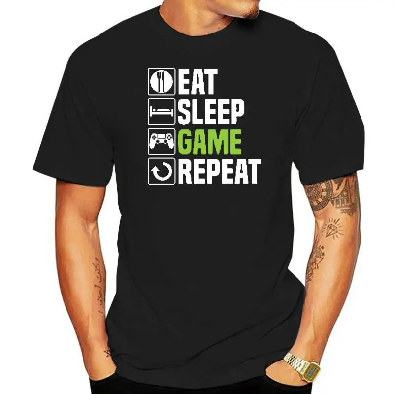 

Футболка мужская с надписью «Eat Sleep Game»