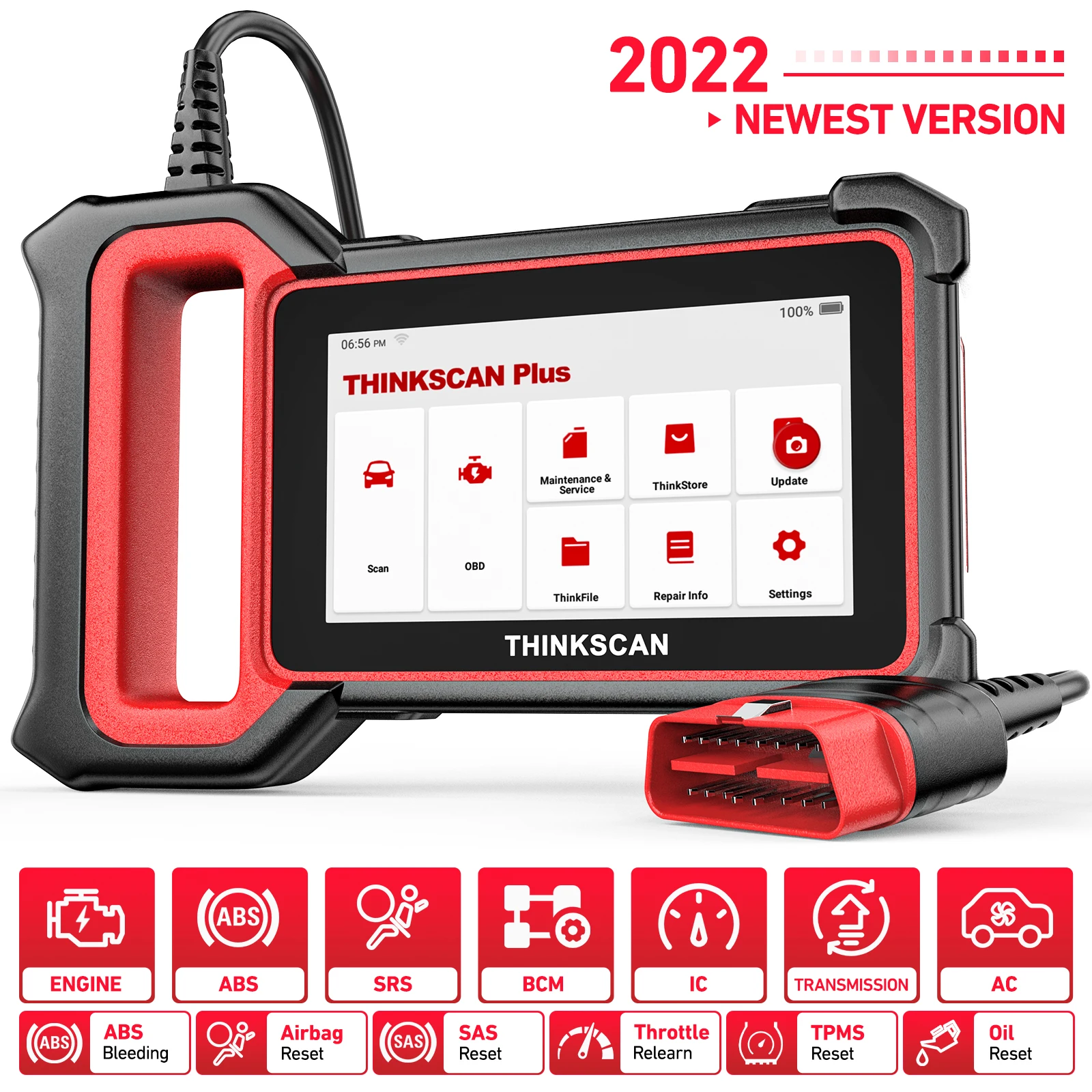 Сканер THINKCAR Thinkscan Plus S7 OBD2, мульти-Система сканирования SAS DPF A/F Reset, считыватель кодов OBD2, Автомобильный сканер, диагностический инструмент