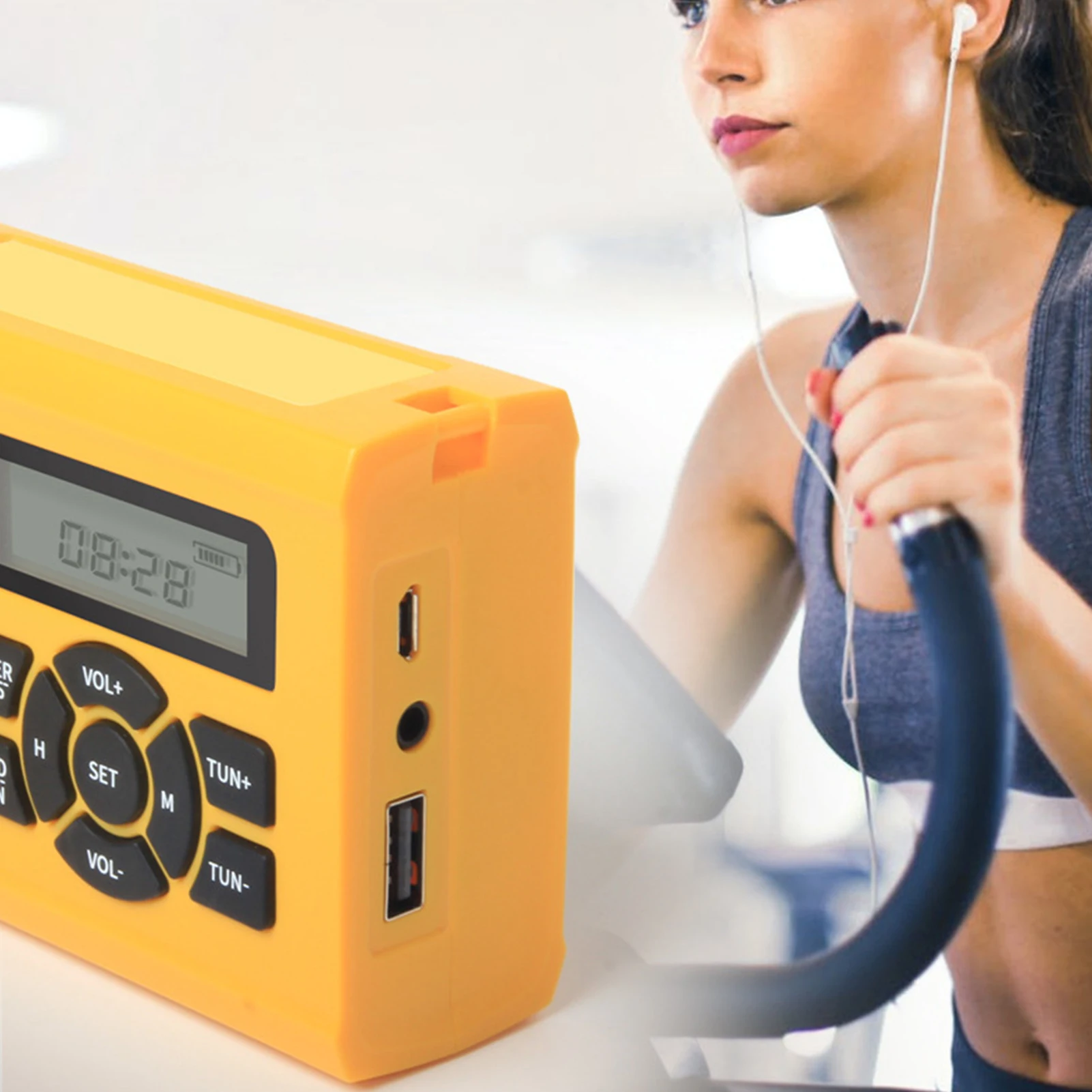 emergency crank radio hand crank radio self powered radio with 2000mah power bank cell phone charger usb rechargeable emergency free global shipping