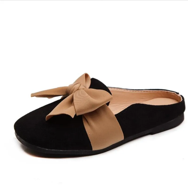 Детские шлепанцы 2022 весенняя обувь для девочек с закрытым носком школьная черная